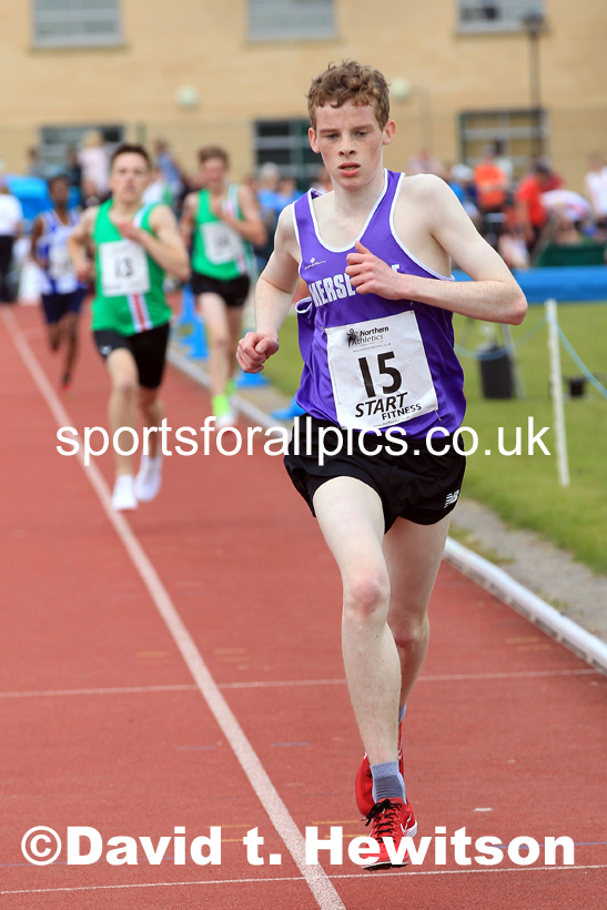 Mens Under-17s 3000 metres, 2022 Northern Inter Counties U17s and U15s Track and Field, York, Thursday, June 2nd. Photo: David T. Hewitson/Sports for All Pics